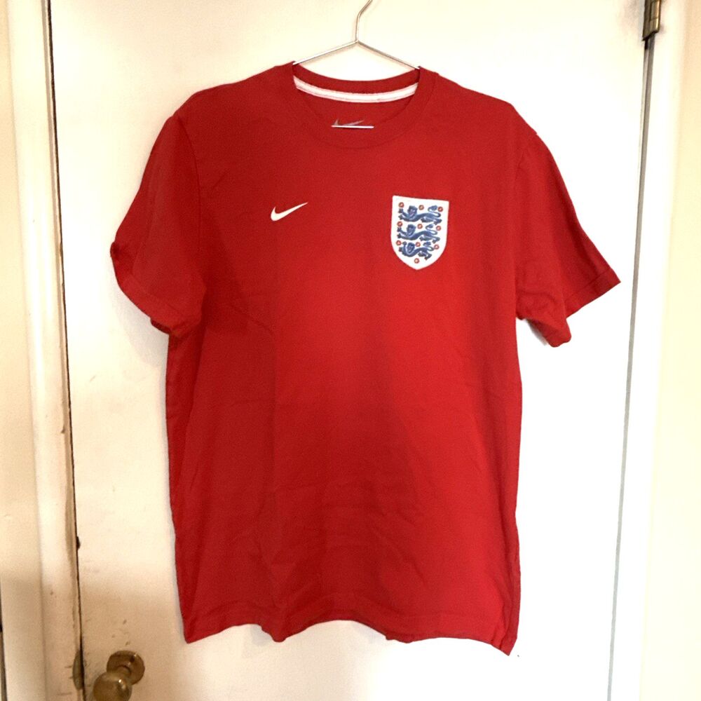 2014 World Cup Nike England Away Red Dri-Fit Soccer Shirt Jersey | Men's XL